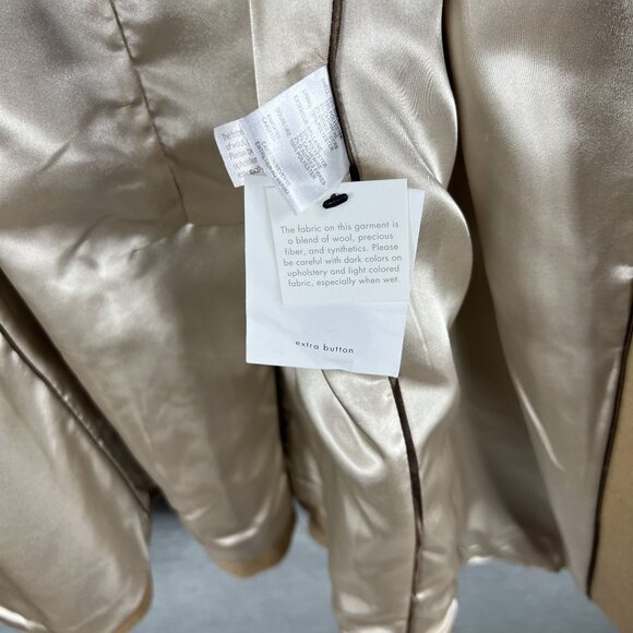Calvin Klein NWT Womens 3X Camel Tan Wool Cashmere Blend Long Coat Quiet Luxury - Picture 13 of 16